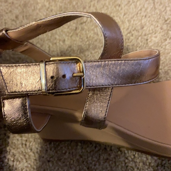 Kurt Geiger Carvela Champagne Wedges Sandals - Picture 4 of 9